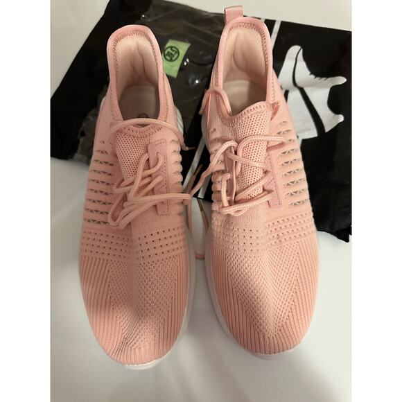New women pink slip-on lightweight breathable 9 (39.5) tennis athletic sneakers - Picture 6 of 9